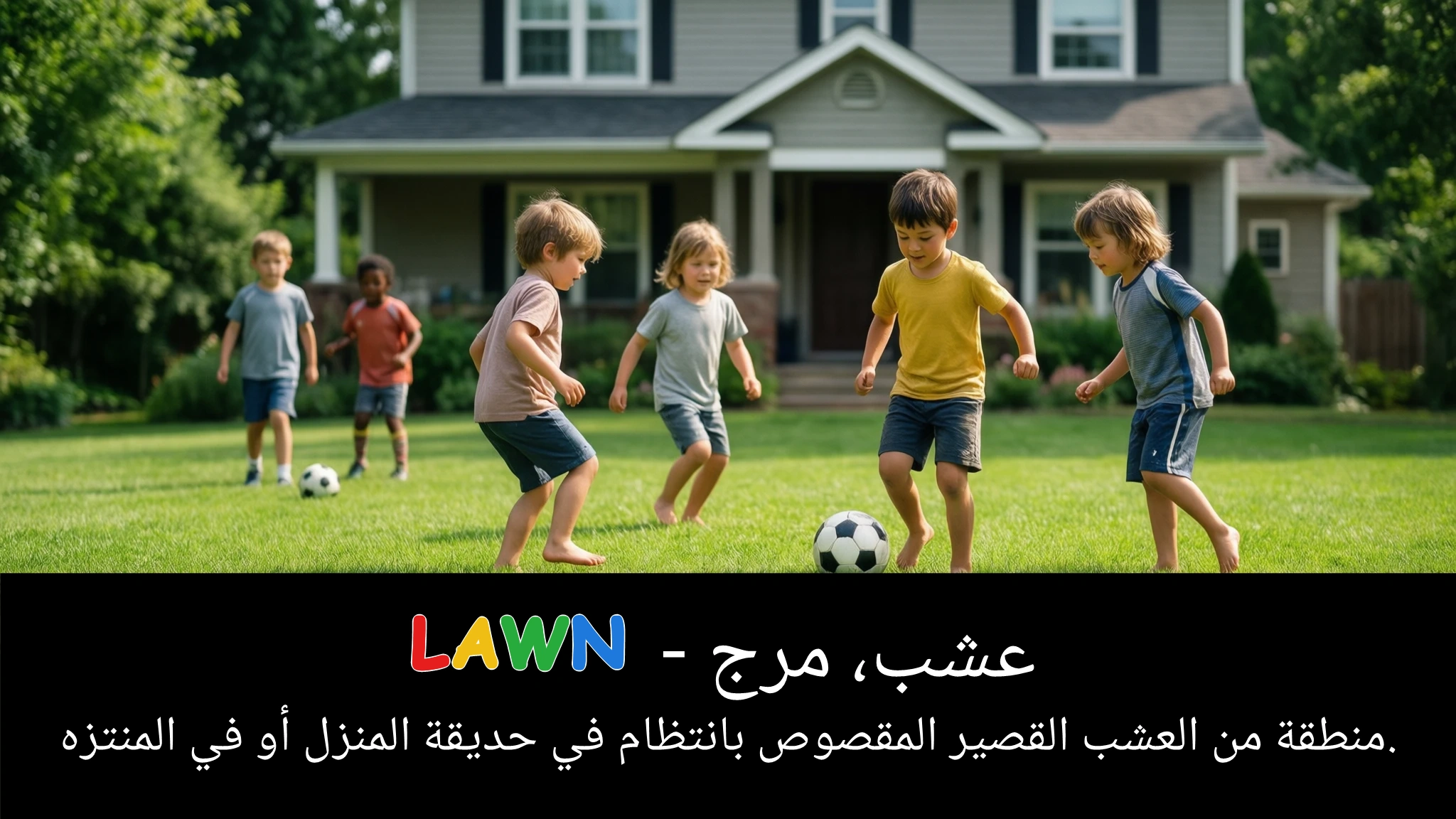 Arabic Illustration for lawn